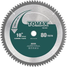 10-Inch 80 Tooth TCG Aluminum and Non-Ferrous Metal Saw Blade with 5/8-Inch Arbo