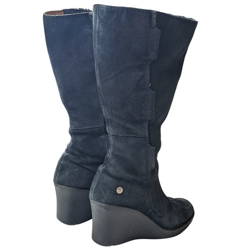 Botas de cuña UGG para mujer talla 6 Elsey piel de oveja altas forradas cálidas 5586 - Imagen 4 de 12