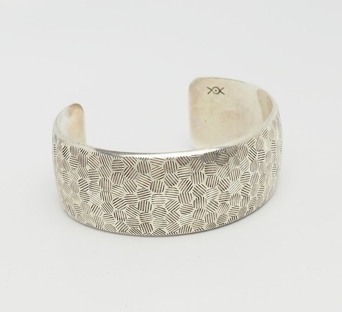 Norbert Peshlakai Navajo Native American modern sterling silver cuff bracelet