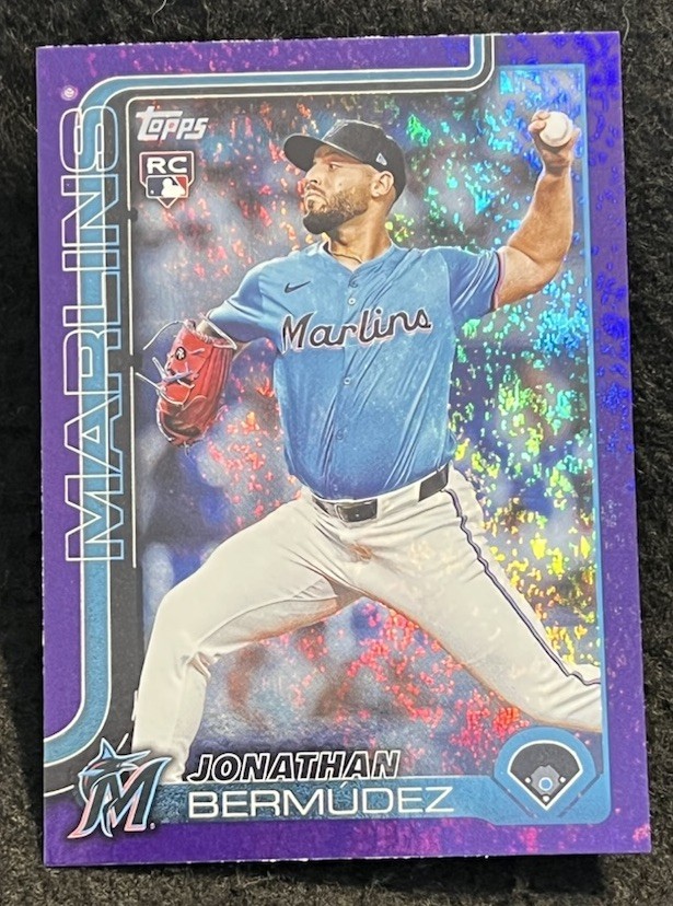 2025 Topps Update - Purple Holofoil /250 SP- #US144 - Jonathan Bermudez RC