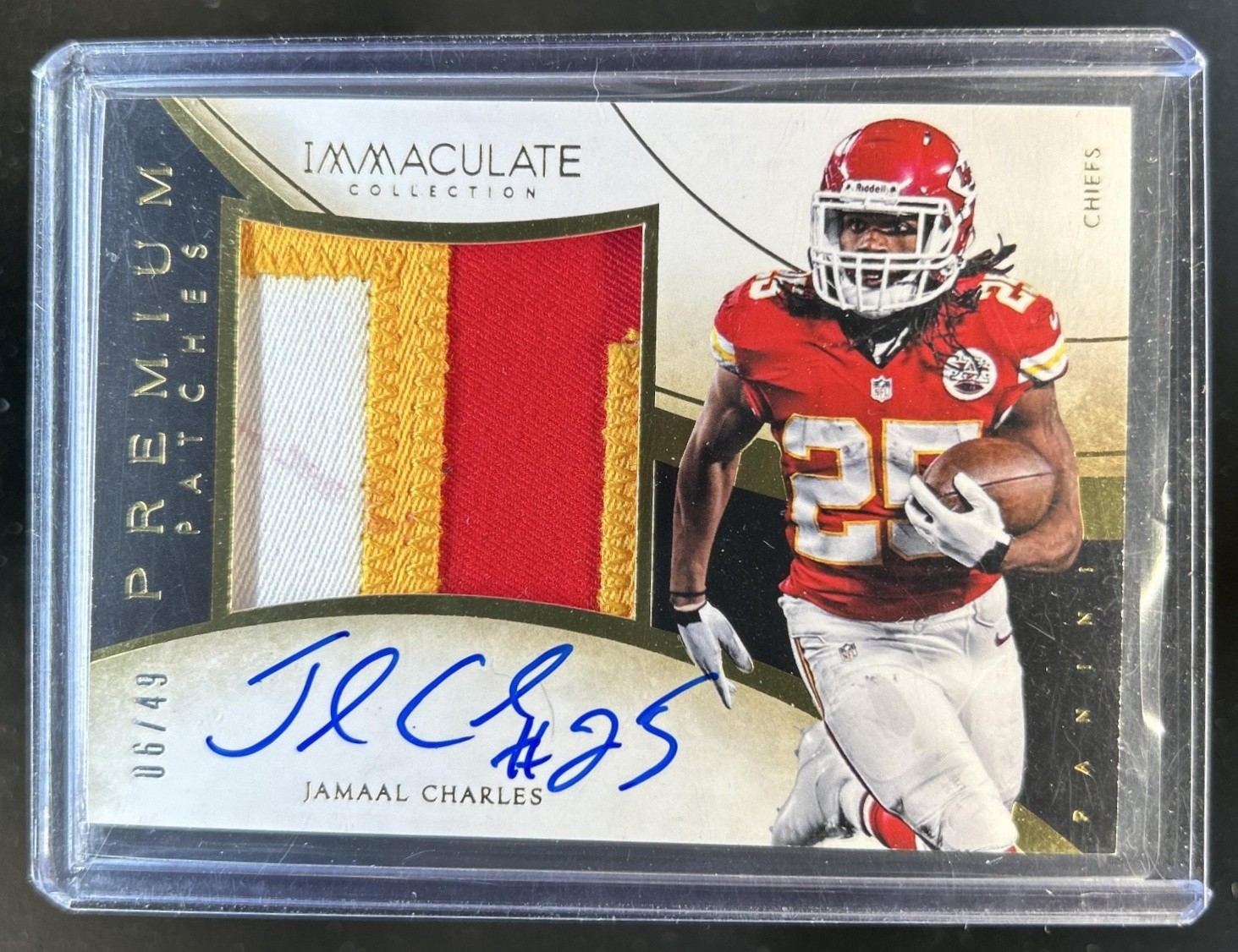2014 Panini Immaculate Jamaal Charles Premium Patch Auto Autograph #/49 Chiefs view 1