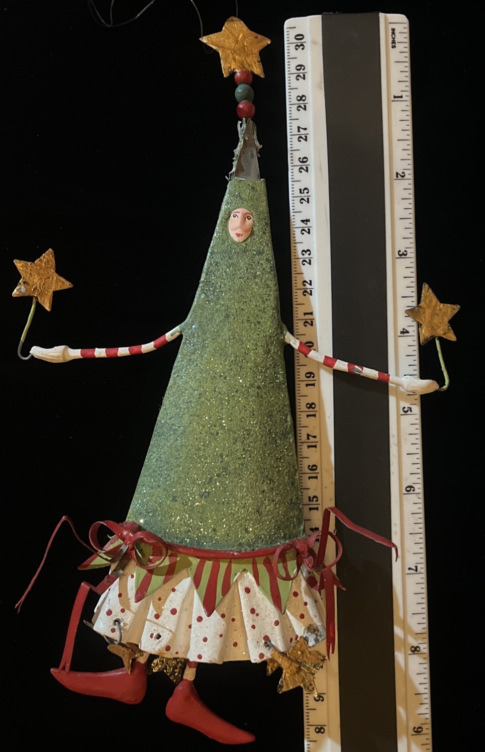 Dept 56 Christmas KRINKLES ~ Tin Christmas Tree Ornament ~ Patience Brewster