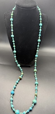 Jay King DTR Mine Finds Sterling Silver Turquoise 36  Necklace Boho Chic Country