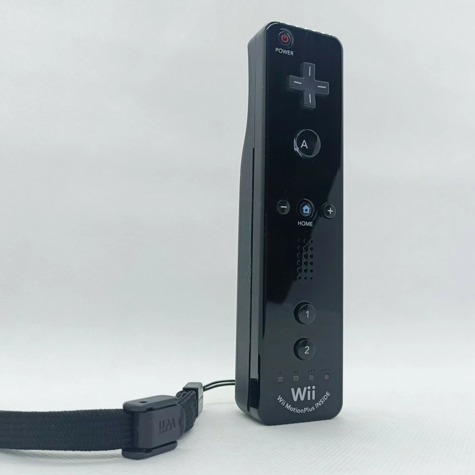 Like New Genuine Nintendo Wii U / Wii Motion Plus Black Controller Remote Wii... - Image 2 of 4