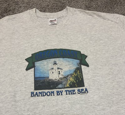 Vintage Single stitch Oregon Coast Tshirt Men XL Bandon By The Sea 1997 USA Made