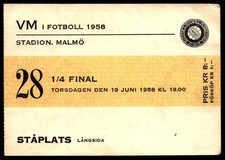 Ticket 1958 West Germany vs. Yugoslavia World Cup 1958 #28 25634