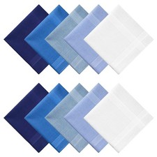 Men Handkerchiefs 10 PCS Soft Premium Assorted Pocket Square Gents Hankies