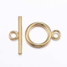 5 sets Golden Stainless Steel Toggle Clasps for Bracelet Necklace Jewelry Making