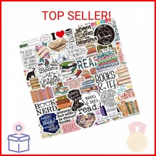 50Pcs Book Stickers for Kindle   Aesthetic Reading Bookish Sticker Pack for Wate