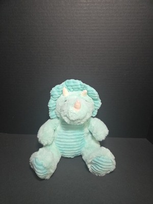 Cute & Cuddly Dino Plush Teal Triceratops Stuffed Animal Toy