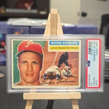 Topps 1956 Richie Ashburn #120 Philadelphia Phillies PSA VG-EX 4.5 Gray Back