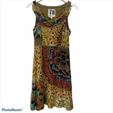 Anthropologie Edme & Esyllte Lappula Dress size 2 Silk Boho Sleeveless Ruffle