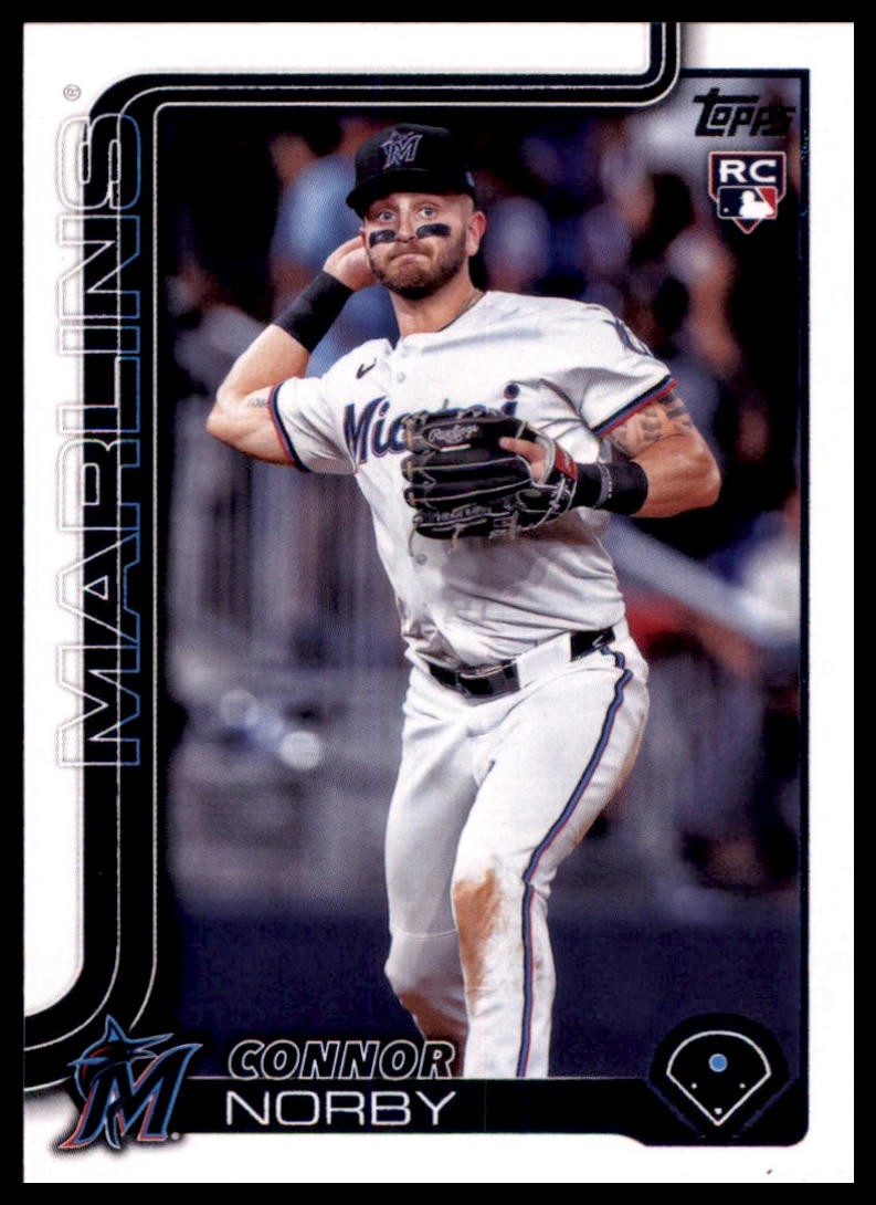 Connor Norby Rookie 2025 Topps #132 Miami Marlins