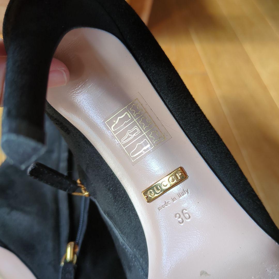 GUCCI Boots Heel Suede Black EU36/US6 107367c thumbnail 18