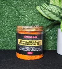 Glamour Glow Luxury whitening 5D Molato H- Caste Body  soap Extra Strong. 500g.