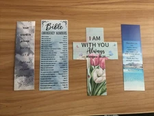 Bible Verse Bookmarks Lot of 4. - New - Inspirational Scripture / Faith