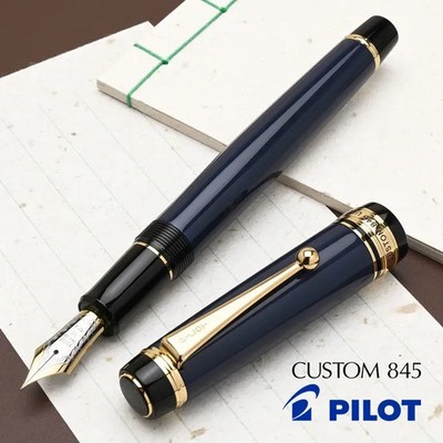 Pilot Namiki Custom 845 URUSHI Fountain Pen Deep Blue Medium Nib FKV-5MR-L-M