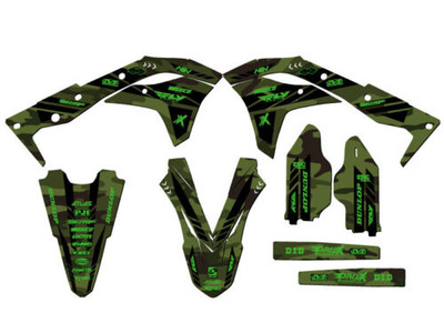 2017-2020 KX 250 F Apache Grün Senge Grafiken Set Kompatibel Mit Kawasaki