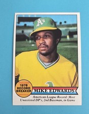 1979 Topps #201 Mike Edwards Oakland Athletics BASEBALL Card 2B