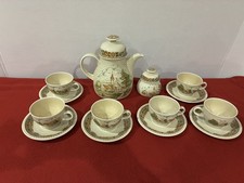 Vintage Winterling R slau Bavaria Coffee/Tea Set for 6 Mid-Century Porcelain