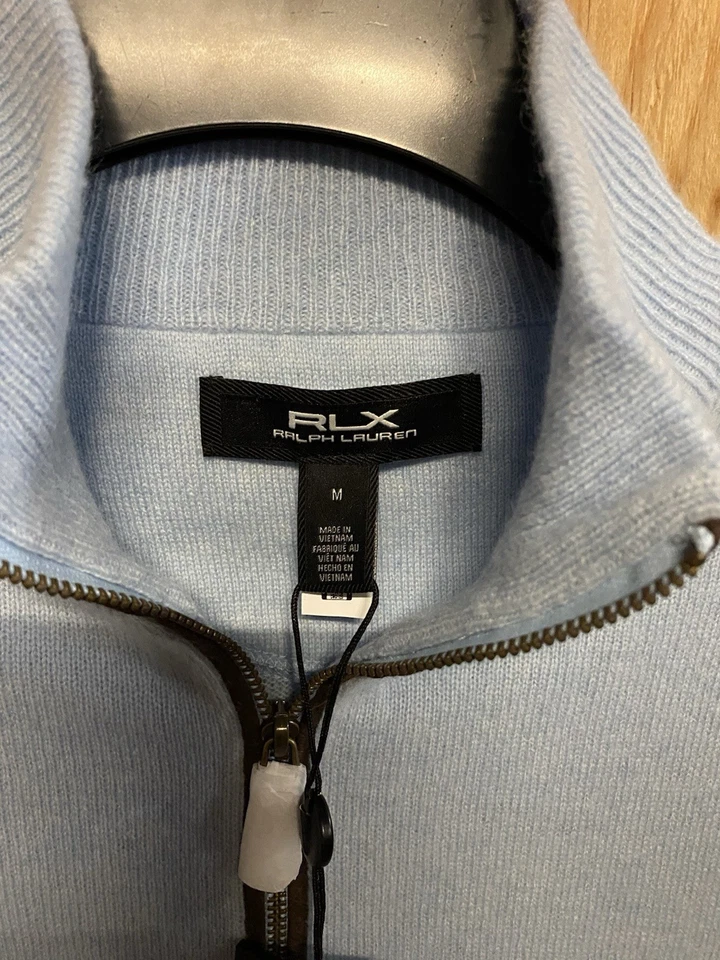 RLX Ralph Lauren Men’s Medium Golf Half Zip 100% Cashmere Sweater $368 - Image 4 of 4