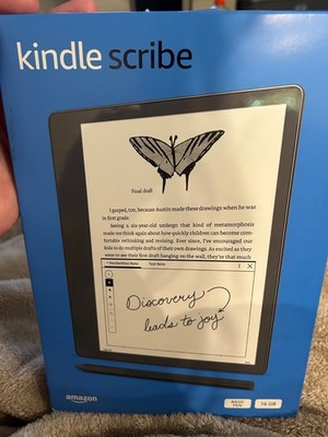 Amazon Kindle Scribe 16GB eBook reader. Grey slate, thin and lightweight.