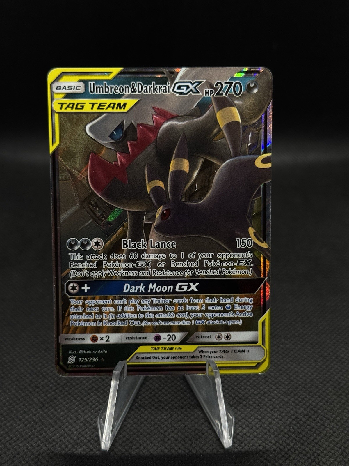 Umbreon & Darkrai GX 2019 Sun & Moon: Unified Minds #125/236 Holo