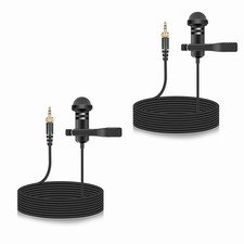 2-Pack Lavalier Microphone Compatible with Rode Wireless Pro/Wireless GO II 2...