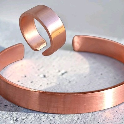 Ring+Armreif, Kupfer Schmuck, Offen, Minimalistisch, Modern, Boho, Herren, Damen