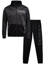 Athlete Boys Tracksuit Set - 2 Piece Performance Tricot Zip Up Mock Neck Swea...