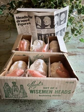  HAZEL'S WISEMEN 2 Sets Of  3 HEAD'S & 3 SETS Of HANDS VINTAGE  HAZEL'S CERAMIC 