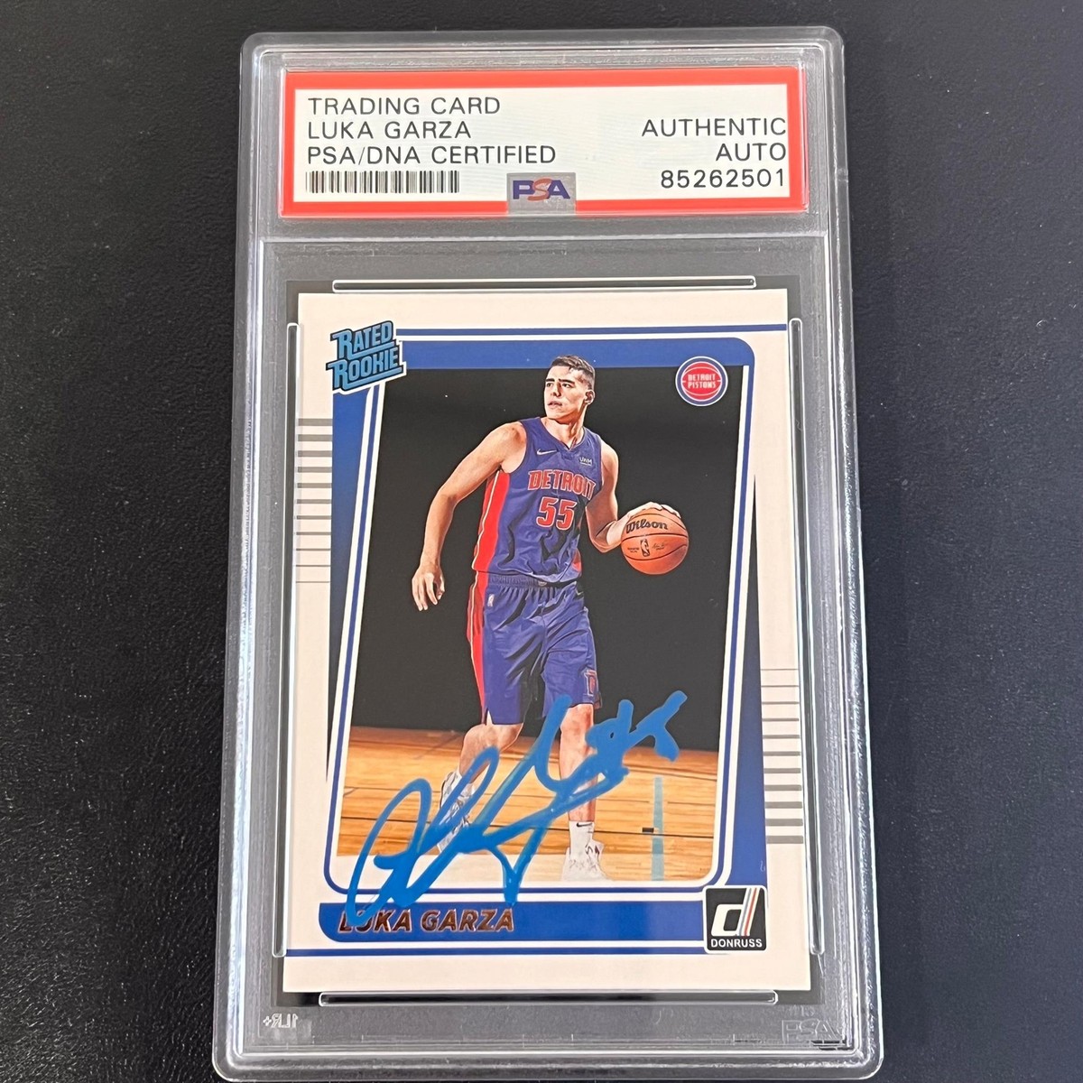 2021-22 Panini Donruss Rated Rookie #214 Luka Garza Signed Card 
