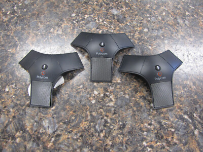 Lot of (3) Polycom Soundstation IP7000 EX Mics WW 2200-40040-001