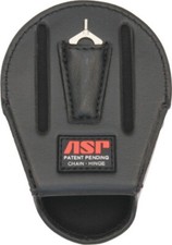 ASP Open Top Handcuff Case 56138 Black leather. Fits chain or hinged handcuffs.