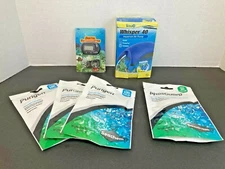 New Aquarium Lot: Air pump, Digital Thermometer, filtration media, phosgard 