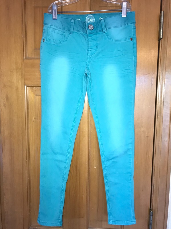 EUC Girls' SO Size 10 Aqua Jeggings