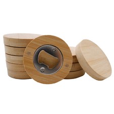 US Stock 10pcs Wooden Bottle Opener Fridge Magnet for Refrigerator Engraving