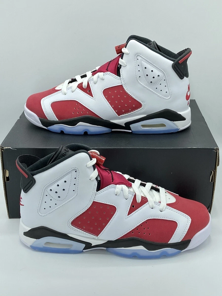 Air Jordan 6 Carmine White Size 7 Women 8.5 384665 106 NEW WIITH BOX