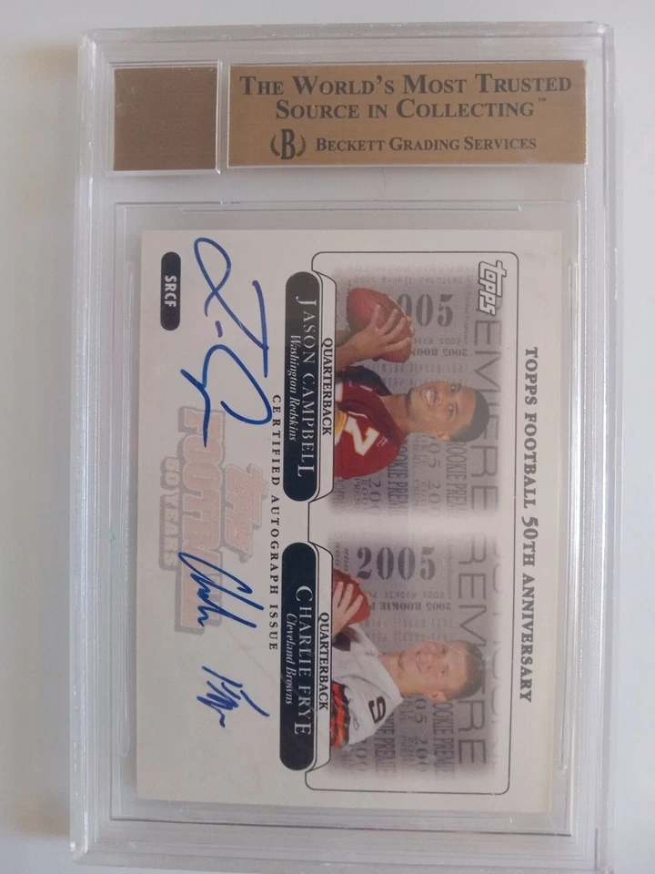 Topps Rookie Premier Autos 2005 azul #SRCF Smith, Walter, Campbell, Frye Beckett Foto 2 de 2