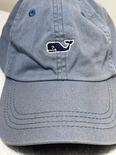 Hat Vineyard Vines Classic Hat Light Blue Distressed Cotton Whale Adjustable