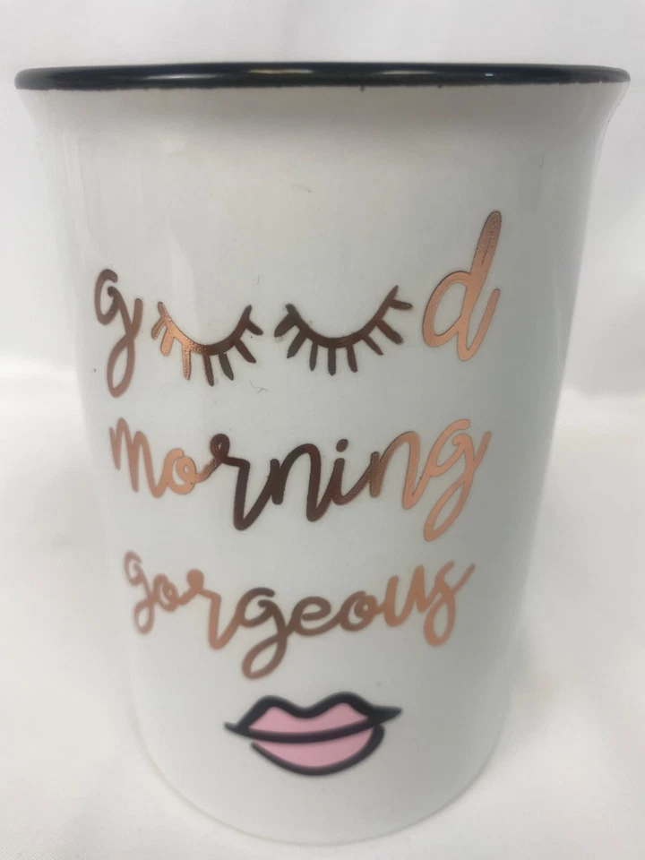 Portabrochas de Maquillaje Diseño Tri-Costero Organizador Taza Cerámica Foto 3 de 4