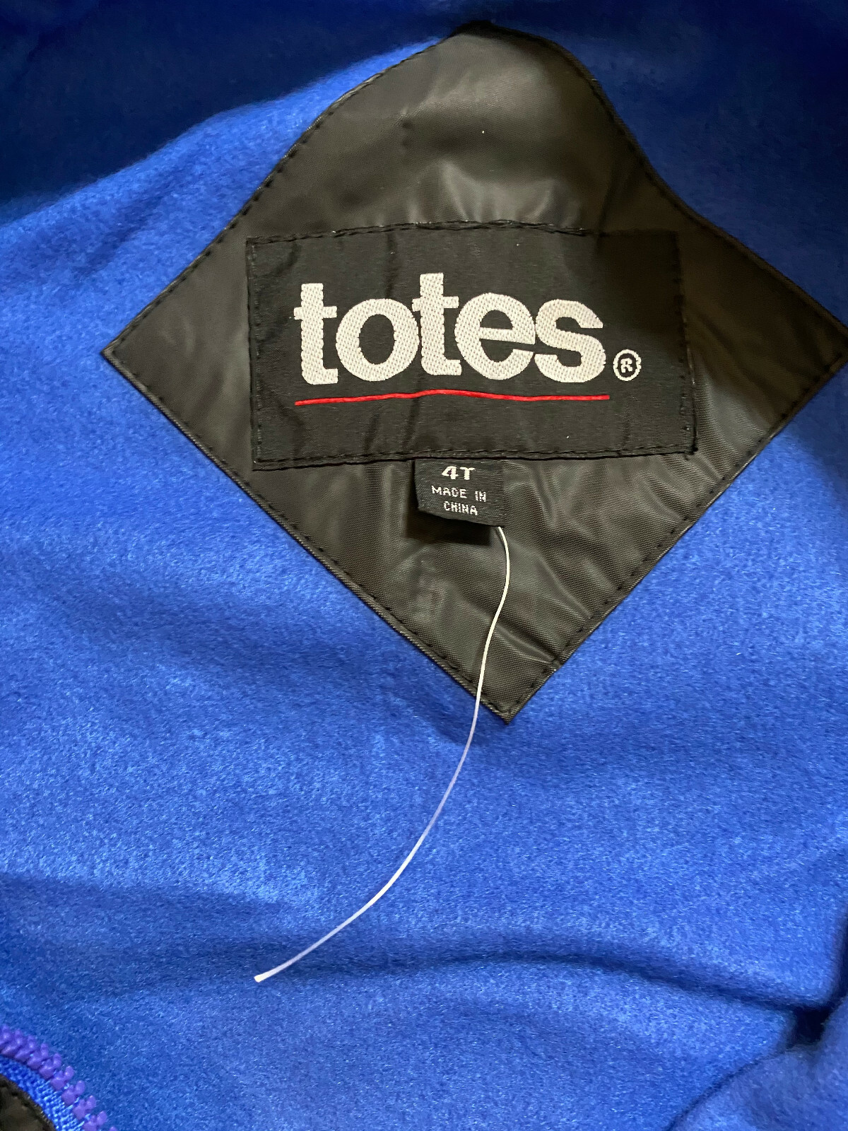 Kids Totes Hooded Rain Jacket Lined Black/Gray Size 4T Full Zip Snaps