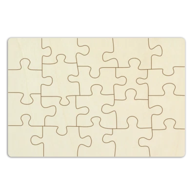Blanko-Holzpuzzle, rechteckig, personalisierbar – 20 Teile, zum selbst gestalten - Bild 1 von 4