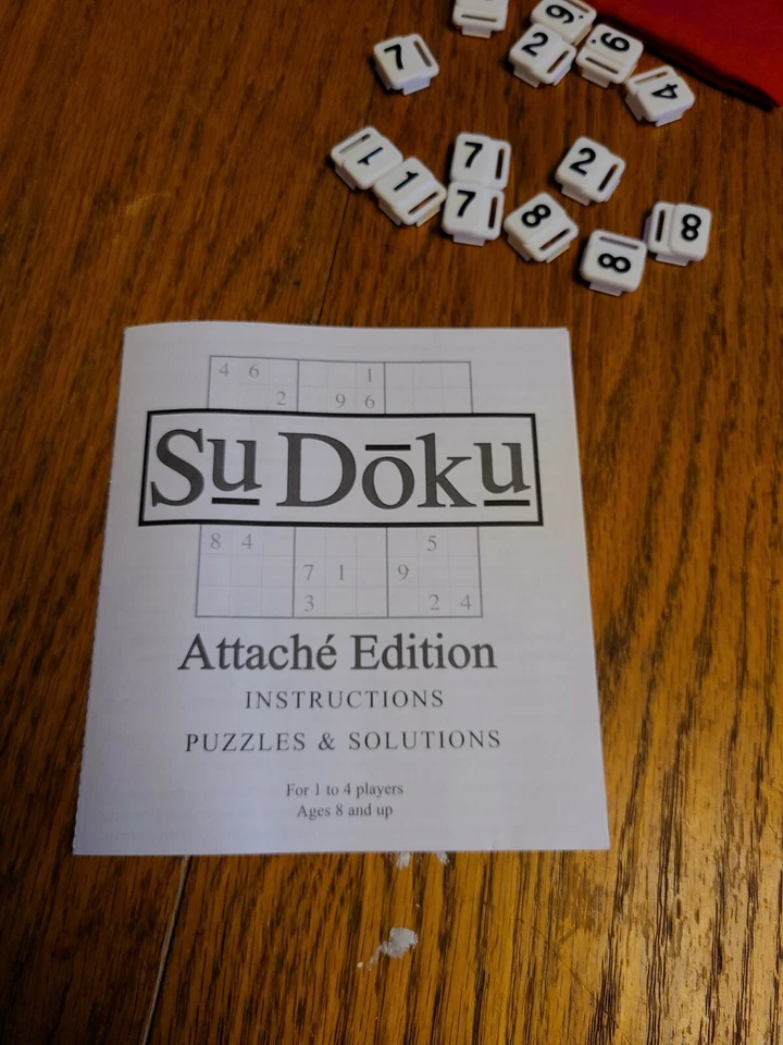 Sudoku Travel Edition Attache Game 100 Puzzles Easy Storage Pressman Ages 8+ - Image 2 of 2