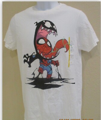 Marvel Spiderman Comic super hero T Shirt White S XL XXL Cotton Short Sleeve