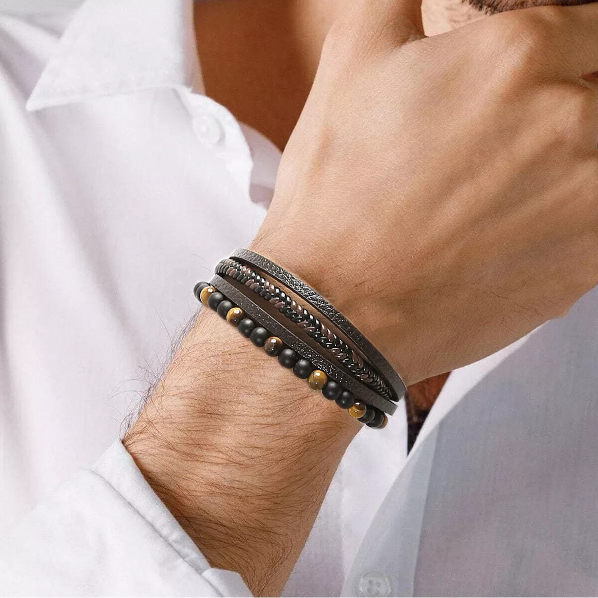 Mens stylish bracelets clearance