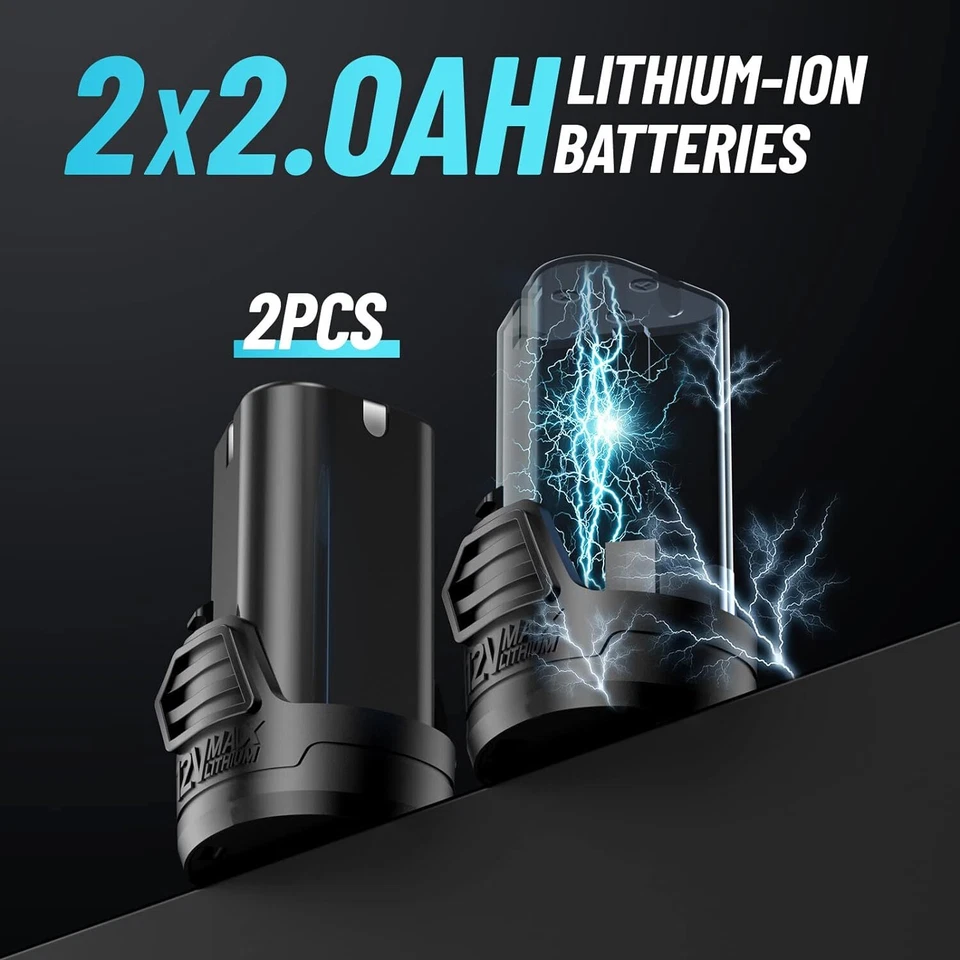 Seesii 1/2" 3/8" verlängerter elektrischer Ratschenschlüssel Impact Wrench Gun - Bild 3 von 4