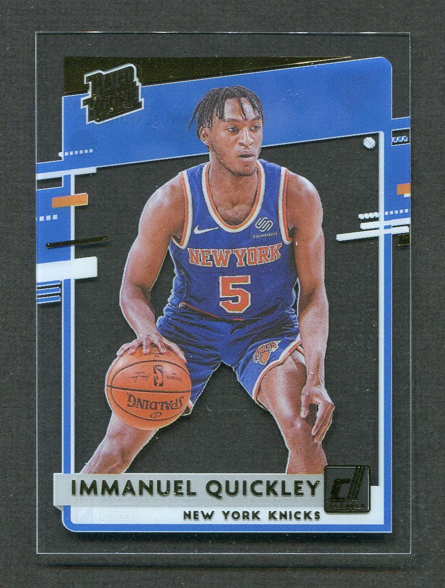 2020-21 Clearly Donruss GOLD #77 Immanuel Quickley Rated Rookie RC - Knicks