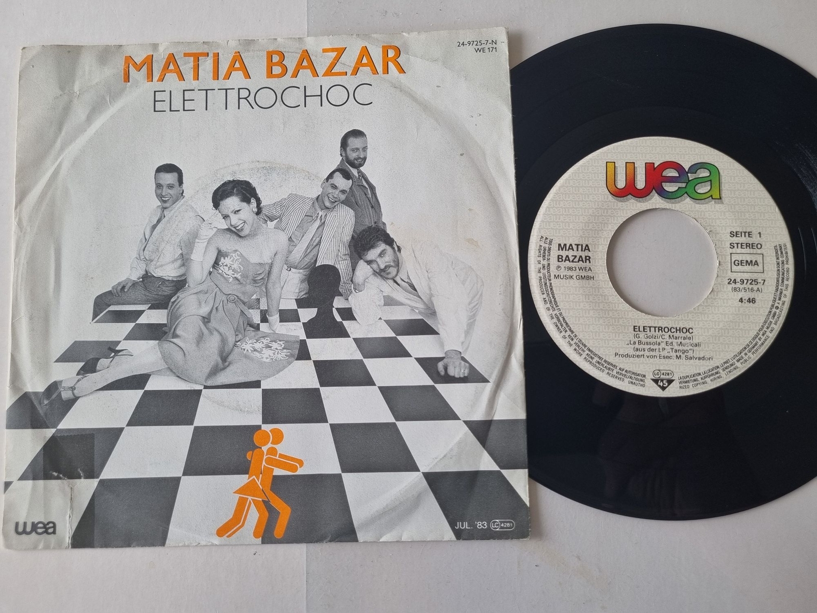 Matia Bazar - Elettrochoc 7'' Vinyl Germany