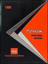 1993 GMC Typhoon Shop Manual Supplement Original OEM Turbo Repair Service Book